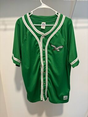 Vintage NFL Philadelphia Eagles Green Jersey with White Patch